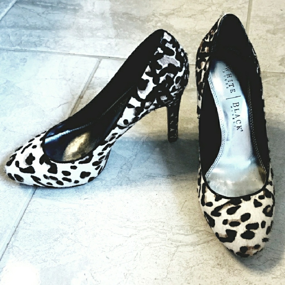 WHBM Leopard calf hair heels. So sexy! ❤️